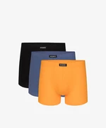 Pánské sportovní boxerky ATLANTIC 3Pack - černé/modré/žluté/