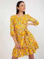 Dress-LK-SK-507601.32P-dark yellow