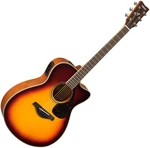 Yamaha FSX820CBSII Brown Sunburst Guitare Jumbo acoustique-électrique