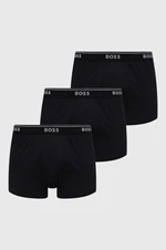 Bavlněné boxerky BOSS 3-pack černá barva, 50475685