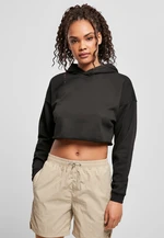 Dámská oversized Cropped Hoody černá