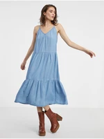 Light blue womens denim maxi-dress JDY Zelda - Women