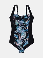 Blue-black floral one-piece swimwear DORINA - Women