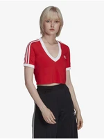 Červený dámsky crop top adidas Originals