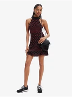 Red and Black Women Patterned Dress Desigual El Havre - Women