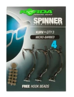 Korda háčiky spinner hook sections kurv barbless-veľkosť 6