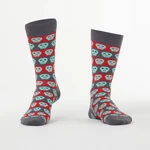 Grey men's skull socks