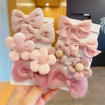 10Pcs/Lot Sweet Kids Hair Band Girls Hair Ties Bows Elastic Rubber Band Flower Small Ball Scrunchies Baby Girl Hair Accessories