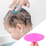 Silicone Shampoo Brush for Baby Infant Bathing Soft Silicone Kids Children Shower Brush Head Hair Washing Bath Massage Brushes