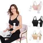 Maternity Bra Cotton Bra for Nursing Push Up Hands Free Breast Pump Maternity Breast Feeding Bra Women Underwear Clothing