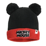 Čepice s bambulemi Mickey Mouse- tmavě modrá - 40_42 BLACK