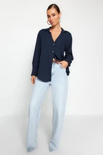 Trendyol Navy Blue Oversize/Clothing Shirt