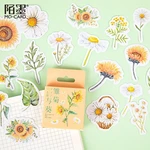 46PCS Daisy and Sunflower Decorative Stickers diy Journal Accessories Aesthetic Planner Sketchbook Diary Decoration Materials