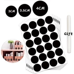 120pcs Round Black Blackboard Stickers Labels Waterproof Chalkboard Home Kitchen Spice Bottles Label Sticker Erasable Marker Pen