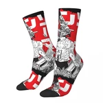 Hip Hop Retro Basic Crazy Men's compression Socks Unisex Chainsaw Man Pochita Cartoon Harajuku Seamless Printed Crew Sock