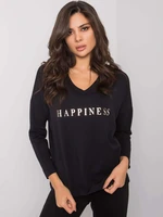 RUE PARIS Black women's long sleeve shirt