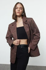 Trendyol Multicolored Leopard Print Woven Blazer Jacket