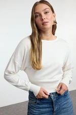 Trendyol Ecru Basic Premium Quality Knitwear Sweater