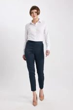 DEFACTO Cigarette Normal Waist Straight Leg Satin Basic Trousers