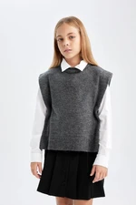 DEFACTO Girl's Crew Neck Sweater