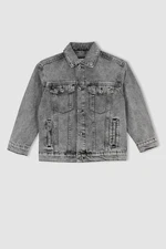 DEFACTO Boy's Polo Neck Jean Jacket