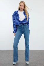 Trendyol Blue High Waist Flare Jeans