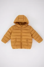 DEFACTO Baby Boy Water Repellent Hooded Fleece Lined Coat