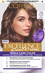 L'ORÉAL PARIS Excellence Cool Creme Permanentná farba 7.11 Ultra popolavá blond