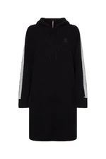 Tommy Hilfiger Dress - TH FLEX RELAXED HOODIE DRESS LS black