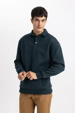 DEFACTO Comfort Fit Polo Neck Sweatshirt