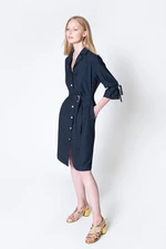 Dámské šaty Deni Cler Milano Deni_Cler_Milano_Dress_W-Dc-3478-0M-G9-58-1_Navy_Blue