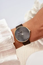 Ernest Black Women's Suede Analog Watch Without Nickel