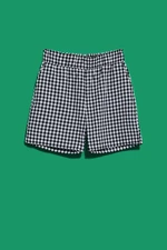 WOMEN'S SHORTS L-SH-4014 BÍLO_ČERNÁ