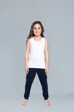 Tosia Girls' Tank Top with Wide Straps - White