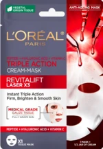 L'ORÉAL PARIS Revitalift Laser X3 pleťová maska proti stárnutiu s trojitým účinkom 28 g