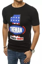 Black men's T-shirt RX4404 with print