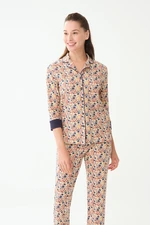 Dagi Navy Blue Pajama Top