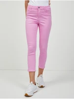 Różowe Skrócone Jeansy Slim Fit ORSAY - Kobieta