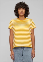 Women's basic striped T-shirt white/magicmango