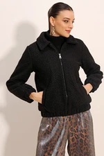 Bigdart 5175 Oversize Boucle Jacket - Black