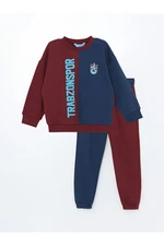 LC Waikiki Crew Neck Trabzonspor Printed Baby Boy Sweatshirt and Tracksuit Bottom 2-Piece Set