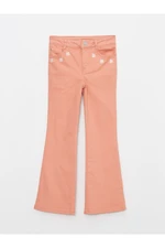 LC Waikiki Girls' Embroidered Gabardine Flare Trousers