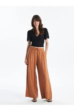 LC Waikiki Straight Wide Leg Women's Trousers with Elastic Waist