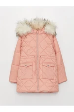 LC Waikiki Girls Quilted Hooded Coat