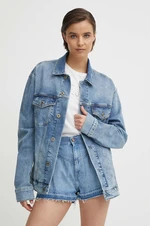 Rifľová bunda Pepe Jeans BOYFRIEND JACKET dámska, prechodná, oversize, PL402390RH8