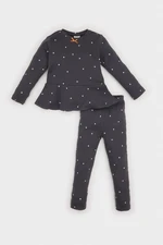 DEFACTO Baby Girl Pajama Set Polka Dot Long Sleeve Ribbed Camisole Top Long Bottom