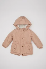 DEFACTO Baby Girl Hooded Waterproof Coat