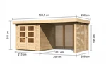 Dřevěný zahradní domek ASKOLA 2 s přístavkem Dekorhome 280 cm