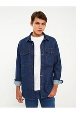 LC Waikiki Standard In-Mould Raised Shirt Collar Men's Jean Jacket