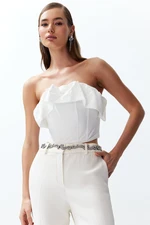 Trendyol Bridal White Bodice Detailed Woven Bustier